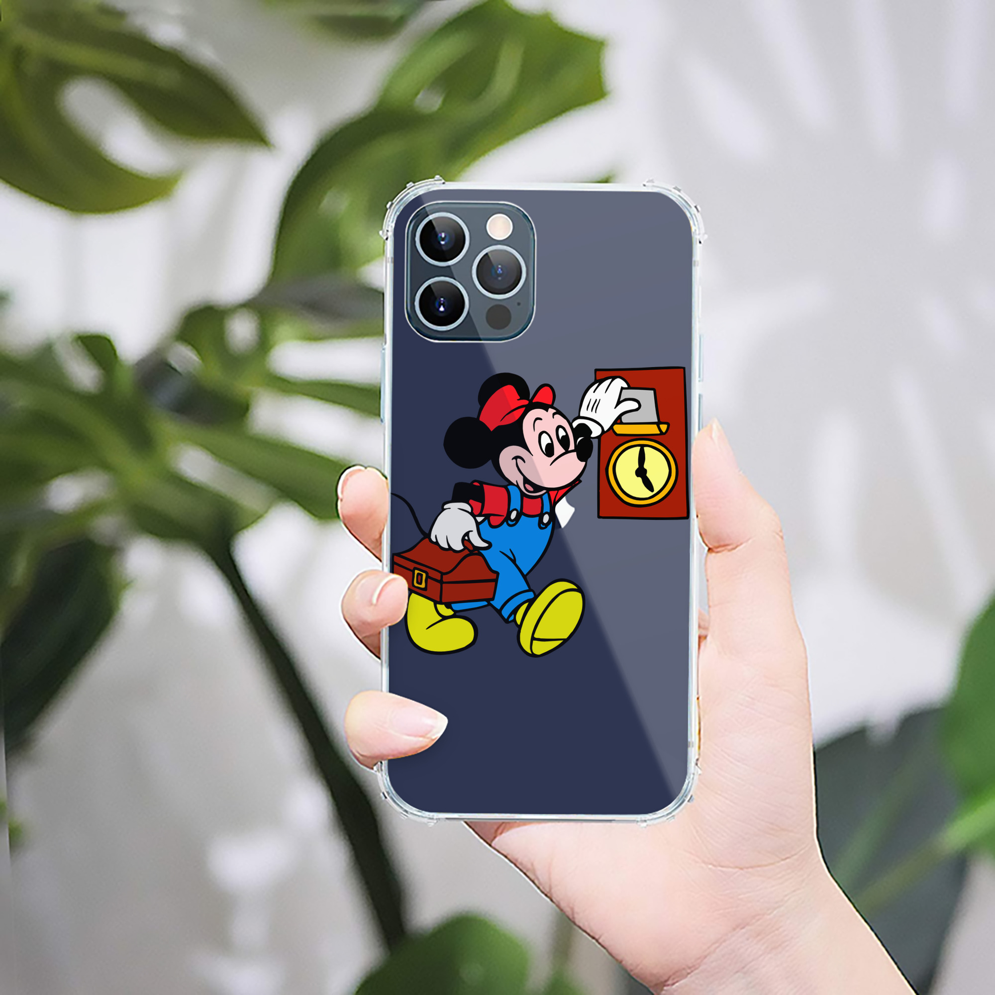 （画像用） ミッキーマウス Mickey Mouse 【iPhone 12シリーズ対応】透明スマホケース（クリアソフトケース）